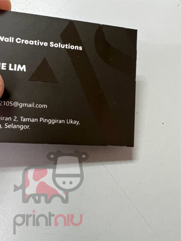 For premium Spot UV name card: Clean Design Business Card - Elegant Printing by PRINT NIU